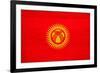 Kyrgyzstan Flag Design with Wood Patterning - Flags of the World Series-Philippe Hugonnard-Framed Art Print