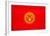 Kyrgyzstan Flag Design with Wood Patterning - Flags of the World Series-Philippe Hugonnard-Framed Art Print