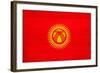 Kyrgyzstan Flag Design with Wood Patterning - Flags of the World Series-Philippe Hugonnard-Framed Art Print