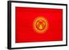 Kyrgyzstan Flag Design with Wood Patterning - Flags of the World Series-Philippe Hugonnard-Framed Art Print