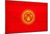 Kyrgyzstan Flag Design with Wood Patterning - Flags of the World Series-Philippe Hugonnard-Mounted Art Print