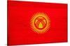 Kyrgyzstan Flag Design with Wood Patterning - Flags of the World Series-Philippe Hugonnard-Stretched Canvas