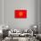 Kyrgyzstan Flag Design with Wood Patterning - Flags of the World Series-Philippe Hugonnard-Art Print displayed on a wall