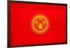 Kyrgyzstan Flag Design with Wood Patterning - Flags of the World Series-Philippe Hugonnard-Framed Art Print