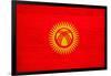 Kyrgyzstan Flag Design with Wood Patterning - Flags of the World Series-Philippe Hugonnard-Framed Art Print