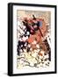 Kyusenpo Sacucho Charging Through the Snow on a Black Stallion-Kuniyoshi Utagawa-Framed Giclee Print