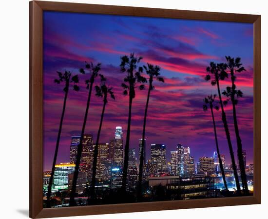 L.A. at Night-null-Framed Art Print