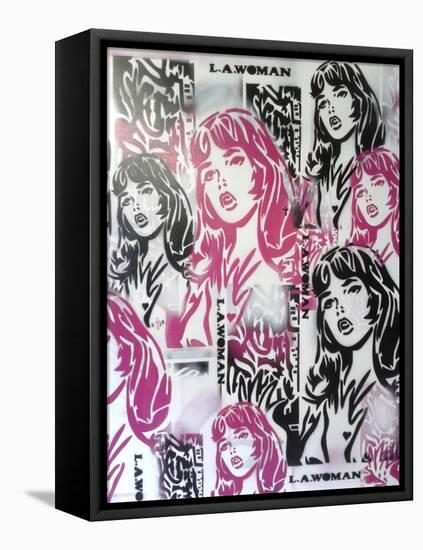 L.A.Woman 2-Abstract Graffiti-Framed Stretched Canvas