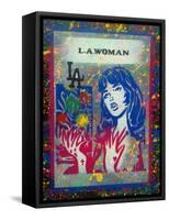 L.A. Woman 3-Abstract Graffiti-Framed Stretched Canvas