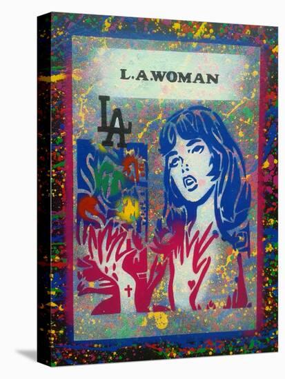 L.A. Woman 3-Abstract Graffiti-Stretched Canvas