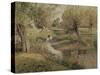 L'Abreuvoir, Eragny-Camille Pissarro-Stretched Canvas