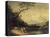 L'abreuvoir-Thomas Gainsborough-Stretched Canvas