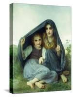 L'Abri-William Adolphe Bouguereau-Stretched Canvas