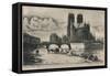 'L'Abside De Notre-Dame De Paris (4th State, 6 1/2 x 11 3/4 Inches)', 1854, (1927)-Charles Meryon-Framed Stretched Canvas