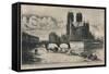 'L'Abside De Notre-Dame De Paris (4th State, 6 1/2 x 11 3/4 Inches)', 1854, (1927)-Charles Meryon-Framed Stretched Canvas