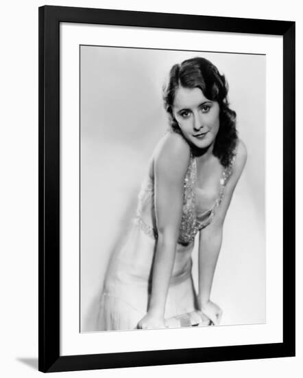 L'actrice americaine Barbara Stanwyck (1907- 1990) (b/w photo)-null-Framed Photo