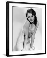 L'actrice americaine Barbara Stanwyck (1907- 1990) (b/w photo)-null-Framed Photo