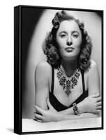 L'actrice americaine Barbara Stanwyck (1907- 1990) en, 1942 (b/w photo)-null-Framed Stretched Canvas