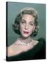 L'actrice americaine Lauren Bacall, c. 1957 --- American actress Lauren Bacall, c. 1957 (photo)-null-Stretched Canvas