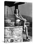 L'actrice francaise Michele Morgan a Hollywood en, 1941 (b/w photo)-null-Stretched Canvas