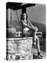 L'actrice francaise Michele Morgan a Hollywood en, 1941 (b/w photo)-null-Stretched Canvas