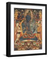 L'âdibuddha Vajrasattva (rDo-rje semsdpa') et sa parèdre-null-Framed Giclee Print