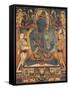 L'âdibuddha Vajrasattva (rDo-rje semsdpa') et sa parèdre-null-Framed Stretched Canvas