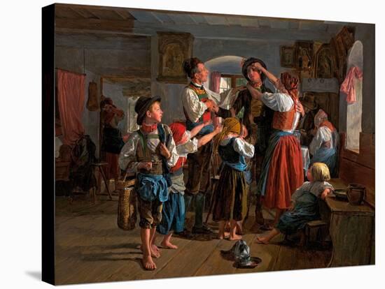 L' Adieu Du Conscrit (The Conscript's Farewell) - Peinture De Ferdinand Georg Waldmueller (1793-186-Ferdinand Georg Waldmuller-Stretched Canvas