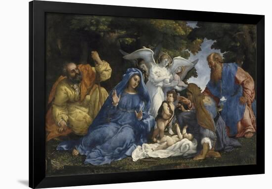 L'Adoration de l'Enfant Jésus-Lorenzo Lotto-Framed Giclee Print