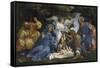 L'Adoration de l'Enfant Jésus-Lorenzo Lotto-Framed Stretched Canvas