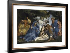 L'Adoration de l'Enfant Jésus-Lorenzo Lotto-Framed Giclee Print