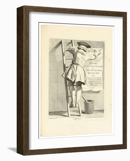 L'Afficheur, C. 1737-1746-Edme Bouchardon-Framed Giclee Print