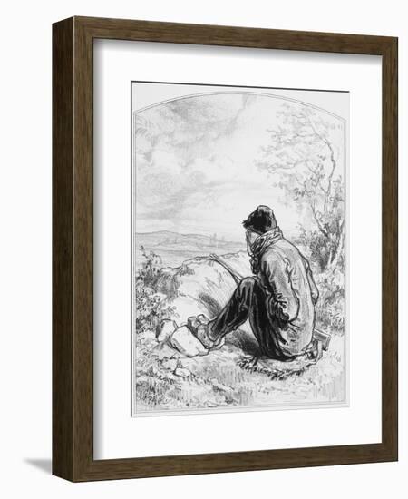 L'Affût, Plate 5 from Les Toquades, 1858-Paul Gavarni-Framed Giclee Print