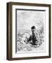 L'Affût, Plate 5 from Les Toquades, 1858-Paul Gavarni-Framed Giclee Print