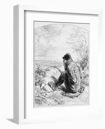 L'Affût, Plate 5 from Les Toquades, 1858-Paul Gavarni-Framed Giclee Print