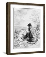 L'Affût, Plate 5 from Les Toquades, 1858-Paul Gavarni-Framed Giclee Print