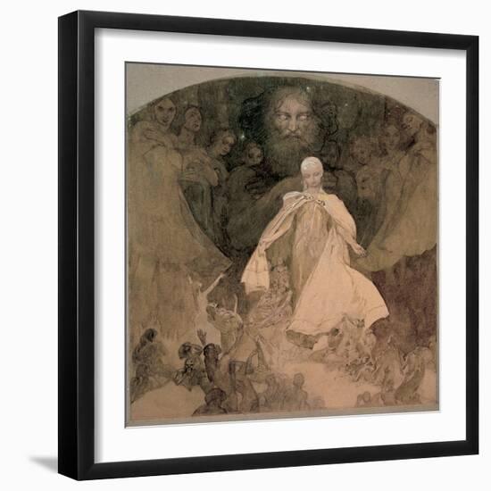 L'age De La Sagesse - Study for the Age of Wisdom Par Mucha, Alfons Marie (1860-1939). Watercolour-Alphonse Marie Mucha-Framed Giclee Print