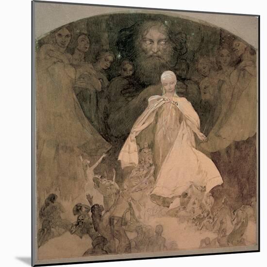 L'age De La Sagesse - Study for the Age of Wisdom Par Mucha, Alfons Marie (1860-1939). Watercolour-Alphonse Marie Mucha-Mounted Giclee Print