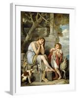 L'Agneau Cheri-Jean Baptiste Greuze-Framed Giclee Print