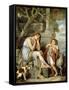 L'Agneau Cheri-Jean Baptiste Greuze-Framed Stretched Canvas