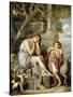 L'Agneau Cheri-Jean-Baptiste Greuze-Stretched Canvas