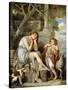 L'Agneau Cheri-Jean-Baptiste Greuze-Stretched Canvas