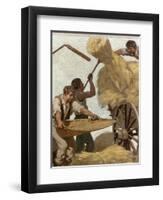 L'Agriculture: la moisson, Esquisse pour l'école de la rue Château-Landon-Jules Didier-Framed Giclee Print