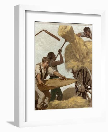 L'Agriculture: la moisson, Esquisse pour l'école de la rue Château-Landon-Jules Didier-Framed Giclee Print