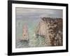 L'Aiguille and the Porte D'Eval, Etretat, 1886-Claude Monet-Framed Premium Giclee Print