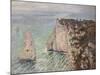 L'Aiguille and the Porte D'Eval, Etretat, 1886-Claude Monet-Mounted Premium Giclee Print