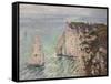 L'Aiguille and the Porte D'Eval, Etretat, 1886-Claude Monet-Framed Stretched Canvas