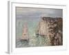 L'Aiguille and the Porte D'Eval, Etretat, 1886-Claude Monet-Framed Giclee Print