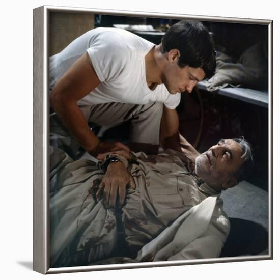 L'aine des Ferchaux by JeanPierreMelville with Jean Paul Belmondo and Charles Vanel, 1963 (d'apres -null-Framed Photo