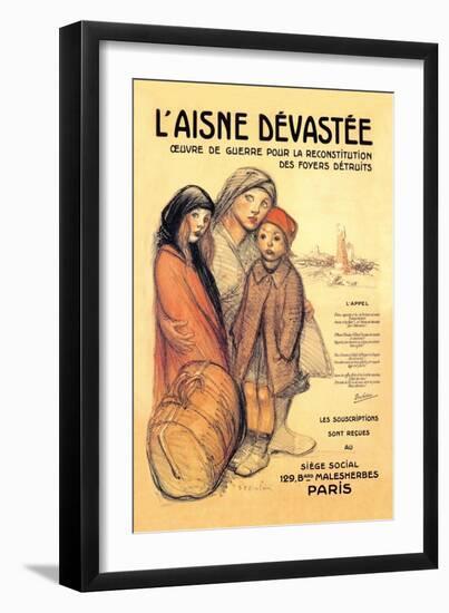 L'Aisne Devastee, c.1918-Théophile Alexandre Steinlen-Framed Art Print